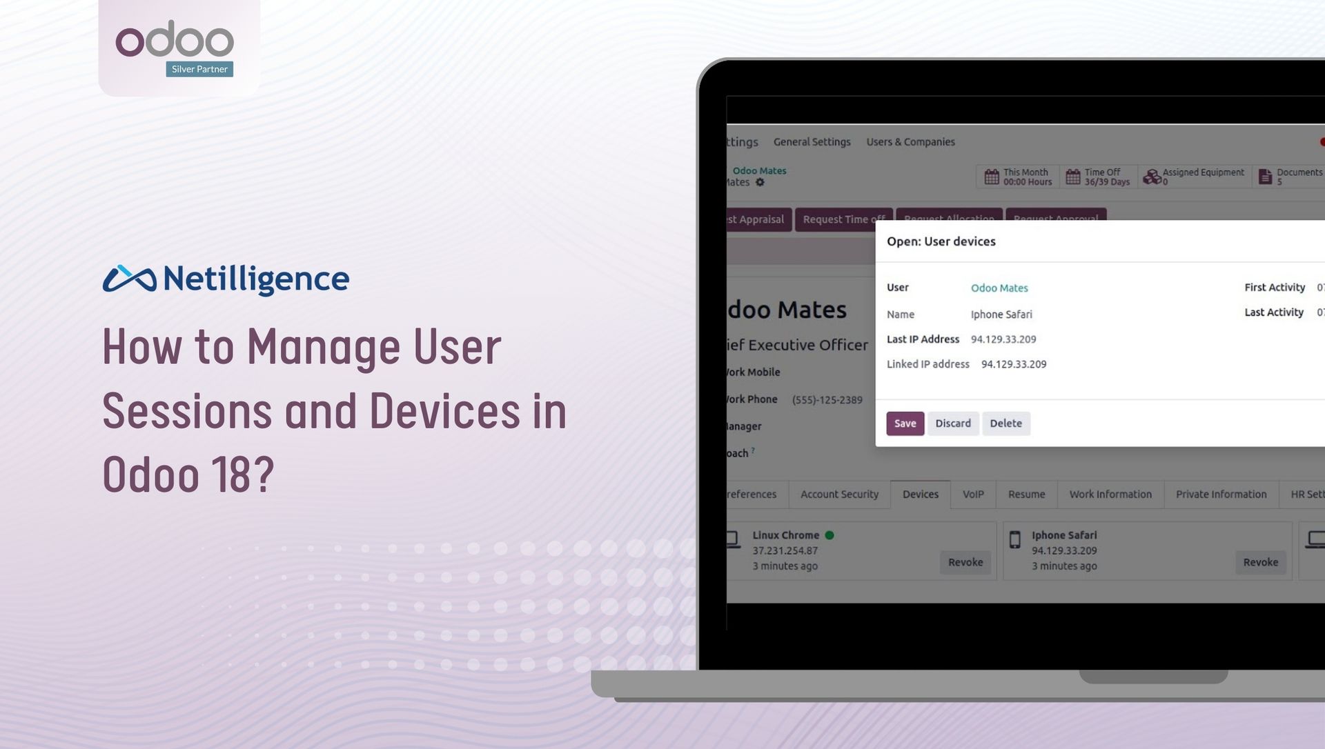 How to Manage User Sessions and Devices in Odoo 18?
