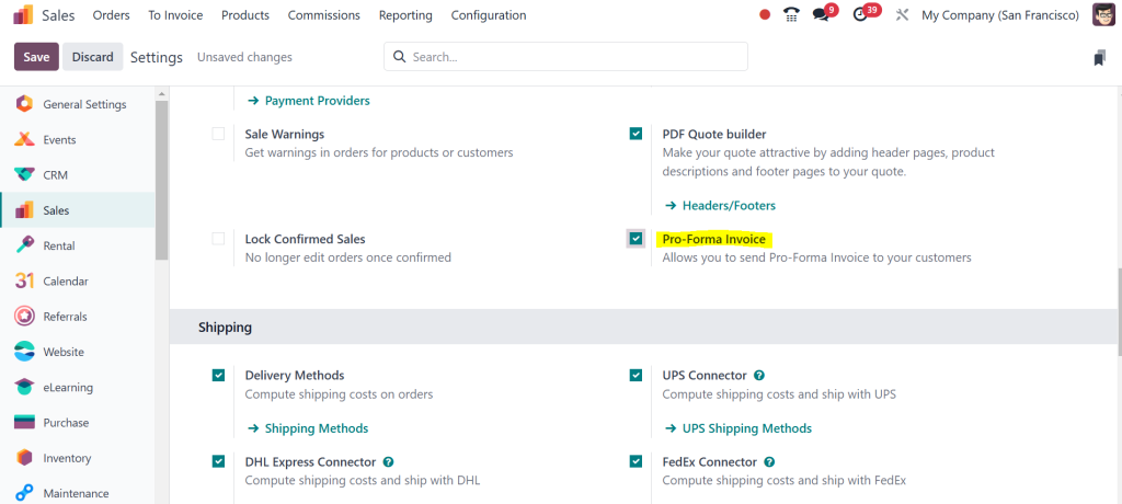 how-to-send-pro-forma-invoices-in-odoo-18-erp-to-customers