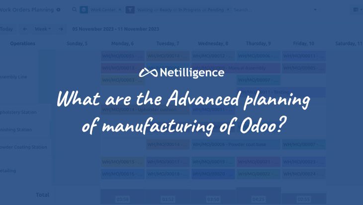What are the Advanced planning of manufacturing of Odoo?