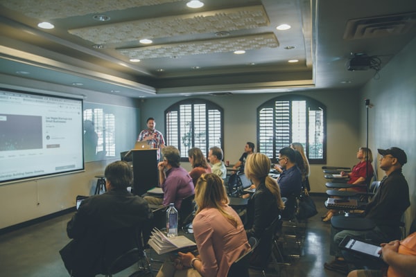Corporate training workshop classroom